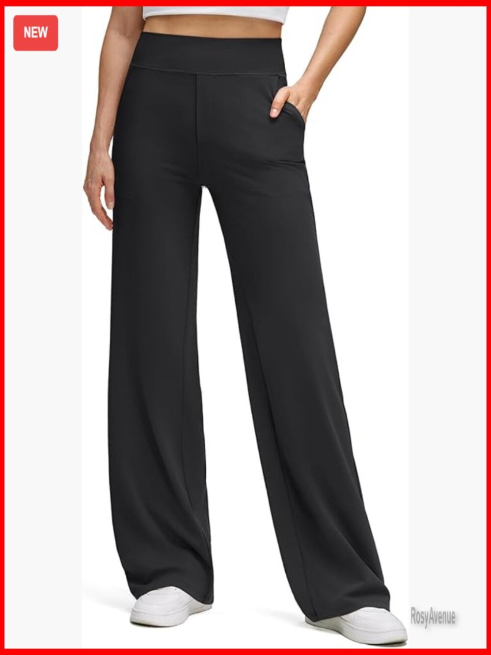 High Stretch Wide Leg Yoga Pants with Pockets Petite Regular Tall